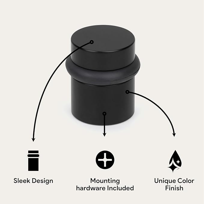 Mega Handles Square Floor Door Stopper, Quickly Installed Wall Protector Stopper - Image 3