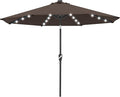 ABCCANOPY 10FT Durable Solar Led Patio Umbrellas with 32LED Lights (Brown) by ABCCANOPY