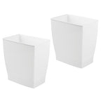 iDesign Small Plastic Bathroom Trash Can, Slim Rectangle Garbage Bin - Image 8