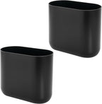iDesign Small Slim Plastic Bathroom Trash Can, Garbage Can - Image 8