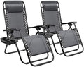 Homall Zero Gravity Chair - Patio Folding Lawn Lounge Chairs Outdoor Gravity Reclining Lounge Chair with Pillows for Poolside Backyard and Beach Set of 2 (Gray) by Homall