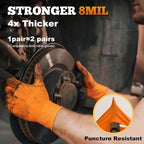 TitanFlex Heavy Duty Orange Industrial Nitrile Gloves - Image 3
