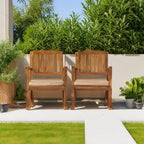 Christopher Knight Home Selma Acacia Rocking Chairs with Cushions, 2-Pcs Set, Teak Finish - Image 6