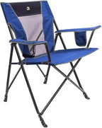 GCI Outdoor Comfort Pro Camping Chair | Collapsible Folding Chair with Durable Armrests, Drink Holder & Portable Carry Bag — Heathered Royal by GCIOUTDOOR