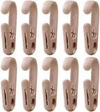 10Pcs Laundry Hooks with Clips Hanger Closet Organizer Clamps Hanging Socks by DEFRKO