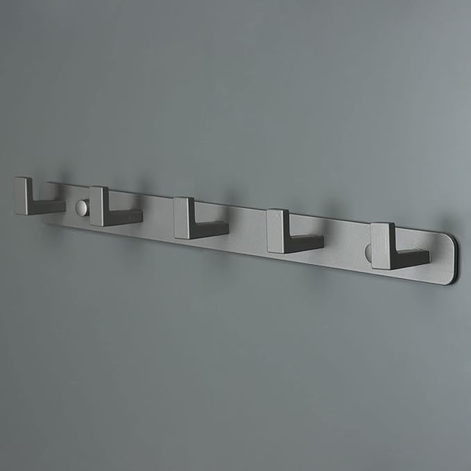 Coat Rack, Heavy Duty Stainless Steel 5 Tri Coat Hook Hanger, Wall Mounted by Vanloory