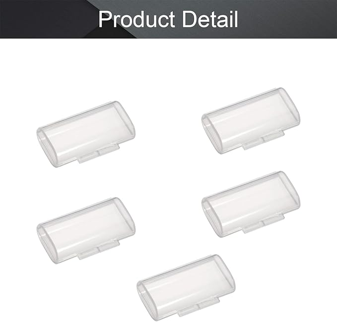 Fielect 2 x AAA Battery Storage Case Holder Organizer Box Transparent 5Pcs - Image 4