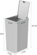 TIPGO Bathroom Trash Can with Lid, 10 Liter/ 2.6 Gallon Slim Garbage Can - Image 7