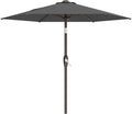 AreShark 7.5FT Patio Umbrella Table Market Umbrella with 6 Sturdy Ribs, Button Tilt/Crank, Heavy-Duty Outdoor Umbrellas for Pool, Deck, Garden and Backyard, Gray by Unknown