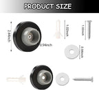 6pcs Concave Wall Door Bumper Stop Rubber Wall Mount Door stoppers Silver - Image 4