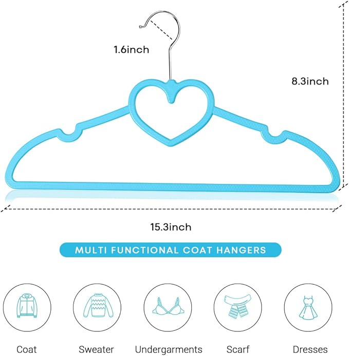 Plastic Hangers 20 Pack, Strong & Durable Adult - Image 2