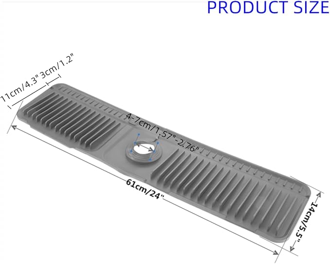 dophee Faucet Mat for Kitchen Sink, Dark Grey - Image 4