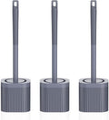 Toilet Brush, Compact Toilet Brush and Holder Set by EZKEY