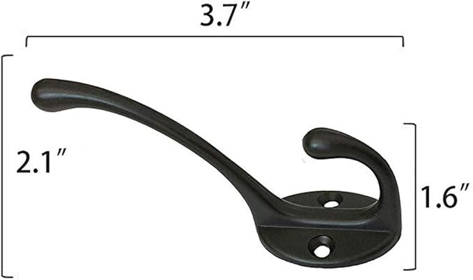 IBosins 10 Pack Dual Coat Hooks Wall Mounted - Image 3