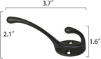 IBosins 10 Pack Dual Coat Hooks Wall Mounted - Image 3