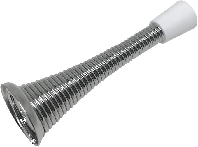 Litepak Spring Door Stop 3" Premium Heavy Duty Stopper Steel w/Plastic Bumper - Image 2