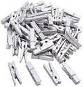 Jdesun 50 Pieces Photo Clips, Mini Silver Wooden Picture Paper Clip Clothespins by Jdesun