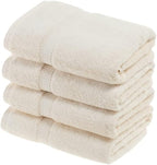SUPERIOR Egyptian Cotton Pile Hand Towel Set of 4, Ultra Soft Luxury Towels by SUPERIOR