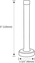 Door Stop Gold, 5 Inch Long Door Stopper, Stainless Steel, Sound Dampening - Image 2