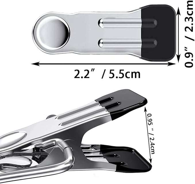 10PCS Small Clothes Pin, Stainless Steel Clothespins, Metal Laundry Grip Clips - Image 2