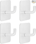 Adhesive Hooks for Bathrooms, 4 Piece Towel Hooks for Hanging Hat Robe Coat by LACHILL