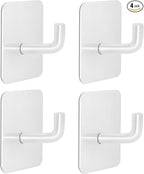 Adhesive Hooks for Bathrooms, 4 Piece Towel Hooks for Hanging Hat Robe Coat by LACHILL