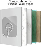Adhesive Wall Hook, Set Heavy-Duty Thickened self-Adhesive Hook，16Pcs，33lb max - Image 9