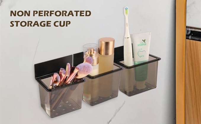 SOUNXUN® Toothbrush Holder Bathroom Toothbrush Holder Set Countertop Bathroom - Image 6