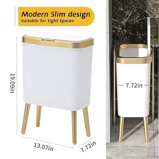 Procade 2Pack White Trash Can - Image 3