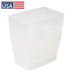 iDesign Small Plastic Bathroom Trash Can, Slim Rectangle Garbage Bin - Image 2
