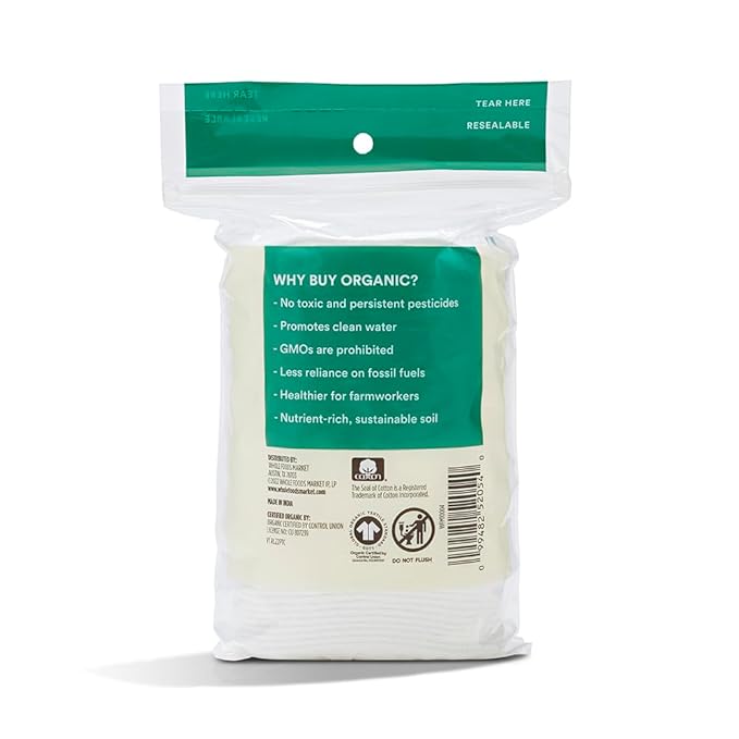 365 by Whole Foods Market, Organic Cotton Ovals, Exfoliating - Image 2