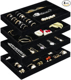 Cirhy 4 Stackable Jewelry Trays Organizer Set by Cirhy