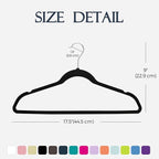 HOUSE DAY Premium Velvet Hangers, Non-Slip Thin Flocked Felt Hangers, Sturdy - Image 6