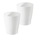 iDesign Small Round Plastic Bathroom Trash Can by iDesign