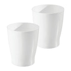 iDesign Small Round Plastic Bathroom Trash Can by iDesign