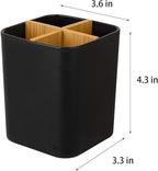 Bamboo Toothbrush Holder for Bathrooms, 4 Slots Toothbrush and Toothpaste - Image 6