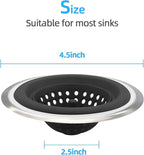 Mi hogar Sink Drain Strainer 2 Pack, 4.5” Wide Rim Silicone Kitchen Sink - Image 2