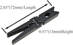 HAHIYO Black Wooden Clothes Pins Clothespins Wide Do NOT Fall Apart 2.87 inches - Image 2
