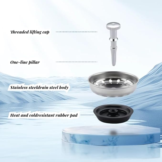 2 Pack Kitchen Sink Strainer & Stopper Combo - Image 6