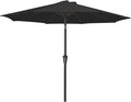 MEWAY 9ft Patio Umbrella Outdoor Table Umbrellas with Push Button Tilt and Crank, Market Umbrella 8 Sturdy Ribs for Deck, Garden, Pool and Backyard, Black by MEWAY