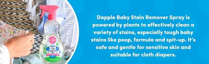 DAPPLE Stain Remover Spray, Plant-Based, Fragrance Free, 16.9 Ounce Spray Bottle - Image 8