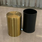 9 Liter/2.4 Gallon, Brass Small Trash can, Living Room, Bathroom，Restaurant - Image 8
