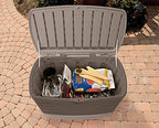 Rubbermaid Medium Resin Outdoor Storage Deck Box (73 Gal), Weather Resistant, Brown, Deck Organization for Home/Backyard/Pool Chemicals/Toys/Garden Tools/Porch/Patio Cushions - Image 7