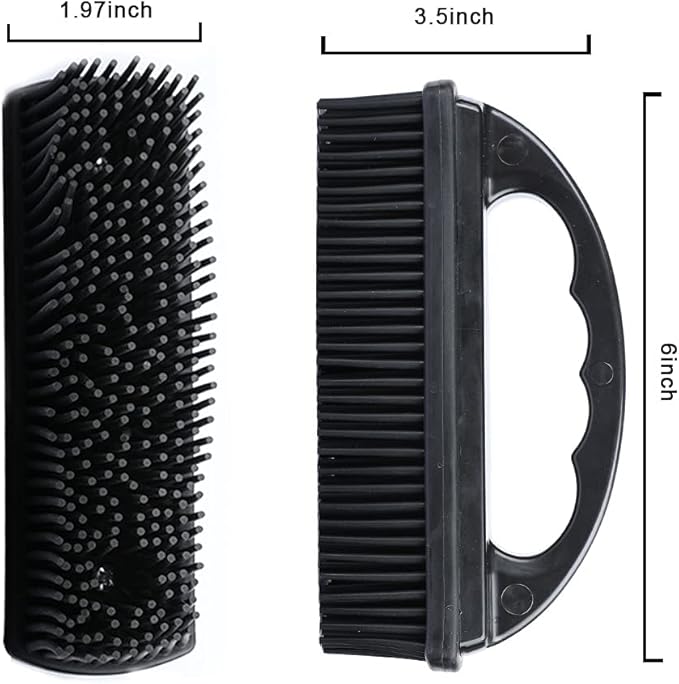 Rubber Pet Hair Removal Brush Lint & Cat Dog Hair Remover Brush Pet Silicone - Image 2