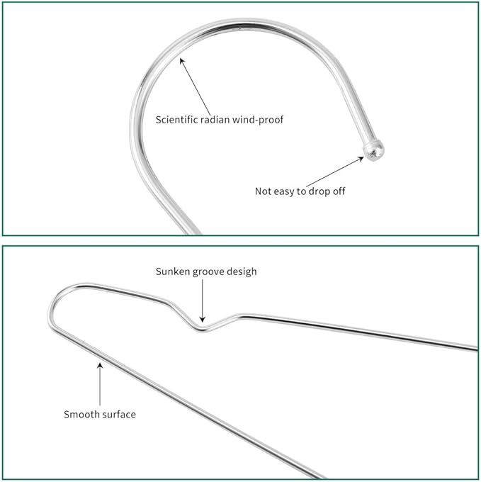 Metal Hangers Clothing Heavy Duty - Image 6
