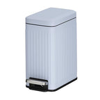 Slim Bathroom Trash Can with Lid Soft Close, 1.6 Gallon Stainless Steel Garbage by SolaceCove