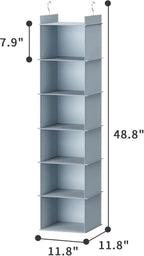 YOUDENOVA Hanging Closet Organizer, 6-Shelf Closet Hanging Shelves - Image 3