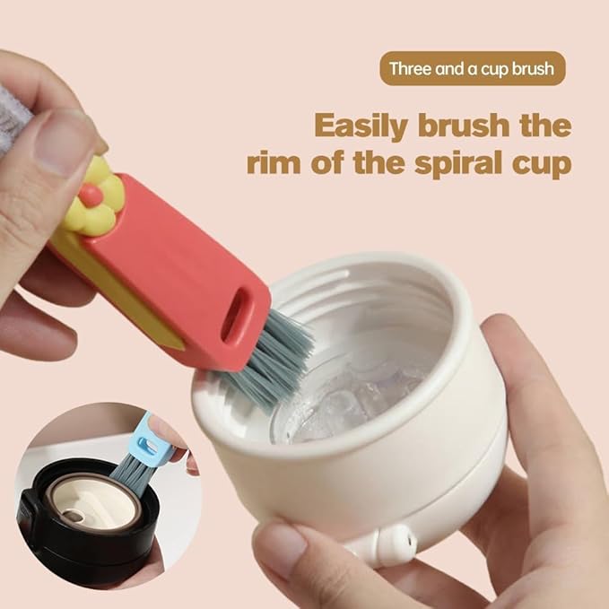 3 in 1 Cup Lid Cleaning Brush, Portable Cup Lid Cleaner - Image 4