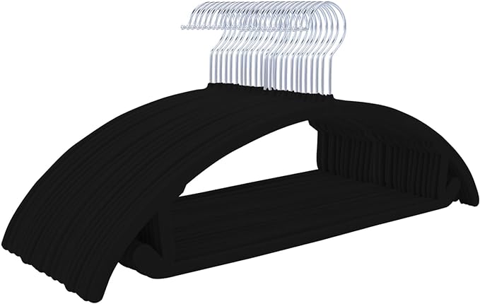 MIZGI Premium Velvet Hangers 60 Pack Heavyduty- Non Slip No Shoulder Bump Suit by MIZGI