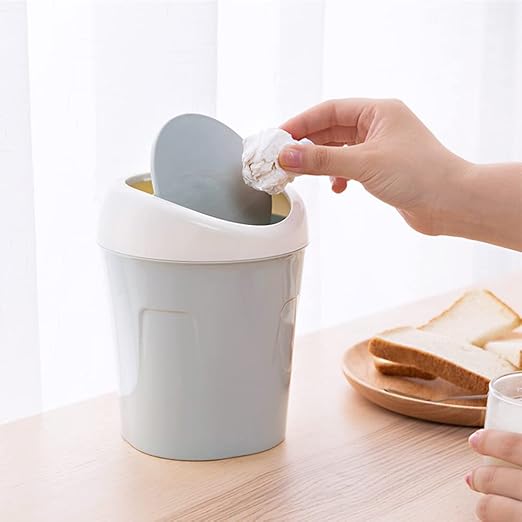 2 Pcs Plastic Mini Wastebasket Trash Can - Image 5